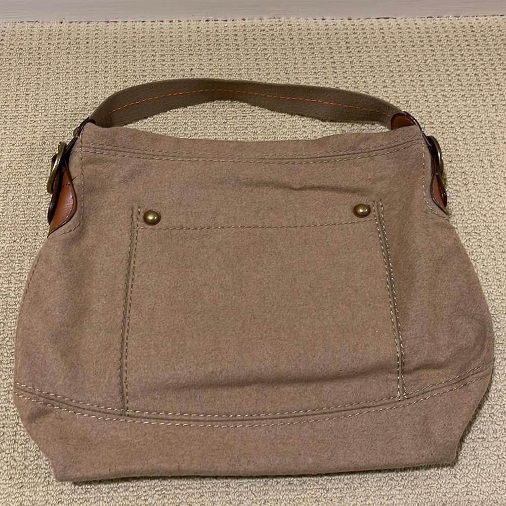 GAP brown flannel bucket bag